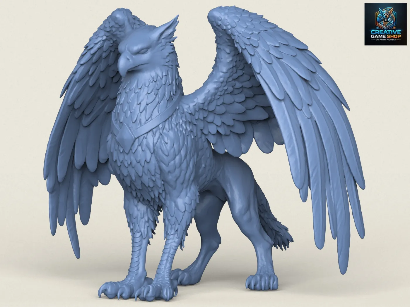 Griffin Bird Animal 3D Print Model .c4d .max .obj .3ds .fbx .stl .blend 