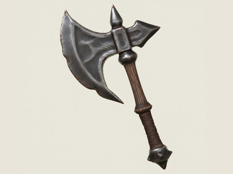 Small Warrior Axe 3D Print Model