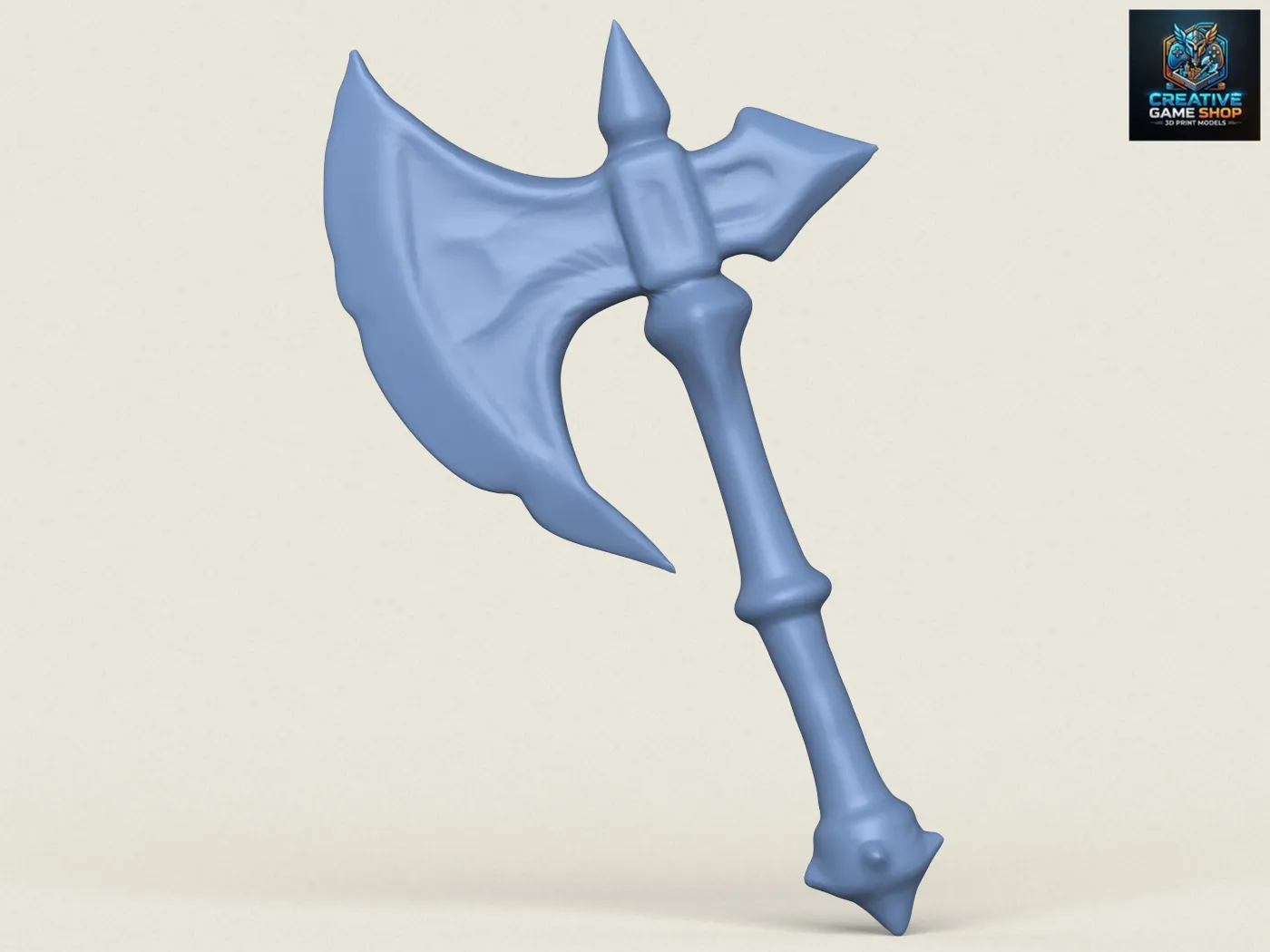 Small Warrior Axe 3D Print Model .c4d .max .obj .3ds .fbx .stl .blend 