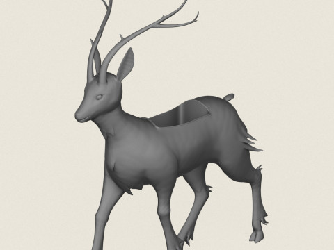 Deer Planter 3D Print Model