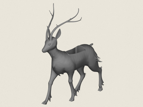 Deer Planter Print Ready 3D Print Model
