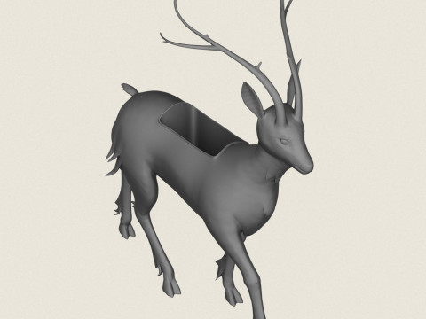 Deer Planter Print Ready 3D Print Model