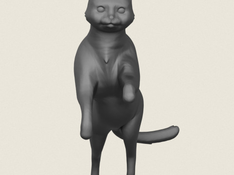 Прыгающая поза кота готова к печати 3D Принт Модель