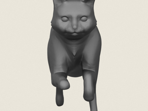 Gotowy do wydruku pozy Cat Run Model do druku 3D