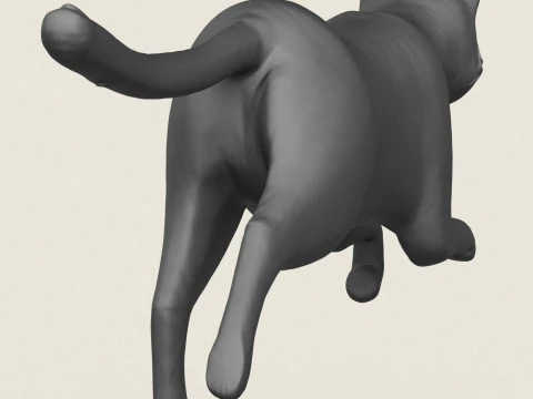 Cat Run Pose 3D Print Model