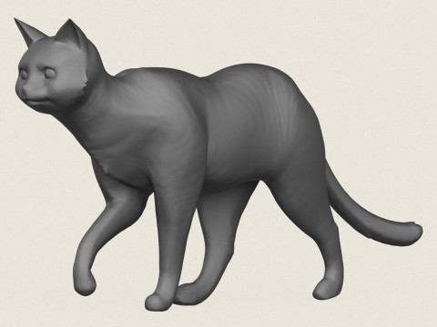 Поза котячої прогулянки 3D Принт Модель