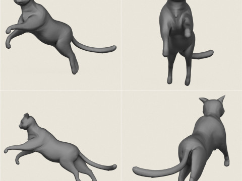 Cat 摆出 3D 打印就绪系列 3D 打印模型
