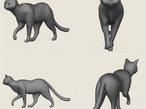 Cat 摆出 3D 打印就绪系列 3D 打印模型