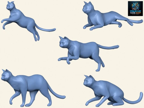 Коллекция поз кошек 3D Принт Модель