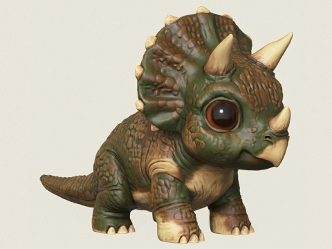 Baby dino speelgoed 3D printmodel