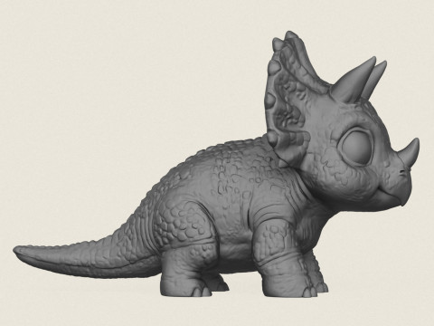 Bebek Dino Oyuncak Baskıya Hazır 3D Baskı Modeli