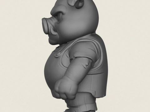 Postać z kresk&oacute;wki świnia Model do druku 3D