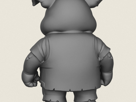 Свиня мультиплікаційний персонаж 3D Принт Модель