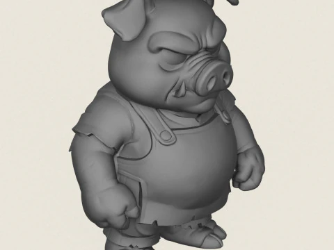 Postać z kresk&oacute;wki świnia Model do druku 3D