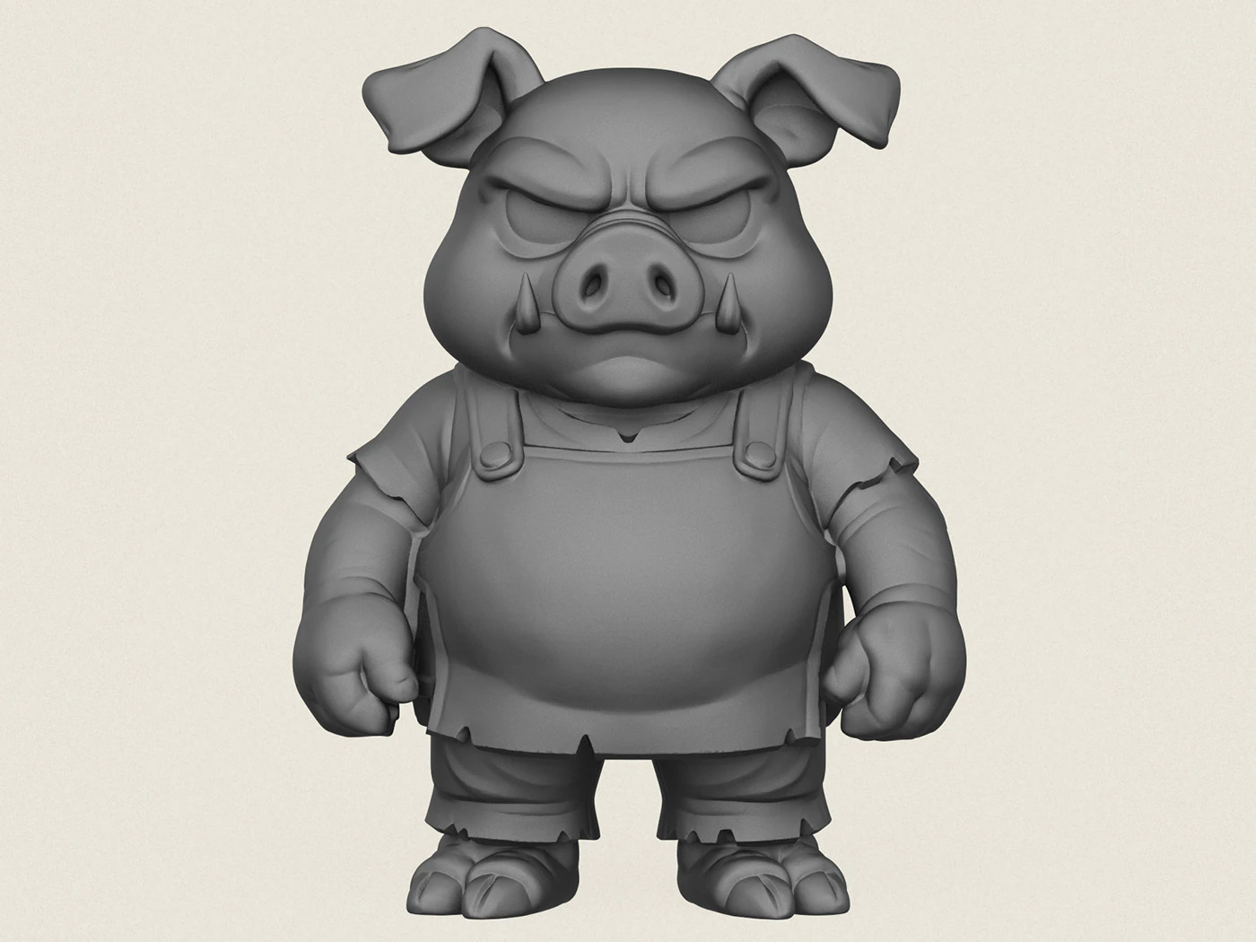 Postać z kresk&oacute;wki świnia Model do druku 3D .c4d .max .obj .3ds .fbx .stl .blend 