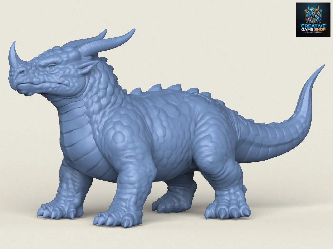 Monster Dino Lizard 3D Print Model .c4d .max .obj .3ds .fbx .stl .blend 