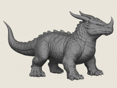Impressão de lagarto Monster Dino pronta Modelo de Impressão 3D