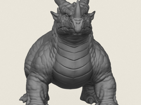 Монстр Дино Ящерица Распечатать Готово 3D Принт Модель