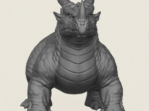 Монстр Дино Ящерица 3D Принт Модель