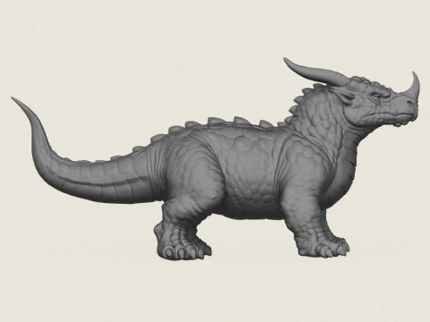 Монстр Дино Ящерица 3D Принт Модель