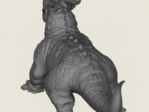 Монстр Дино Ящерица 3D Принт Модель