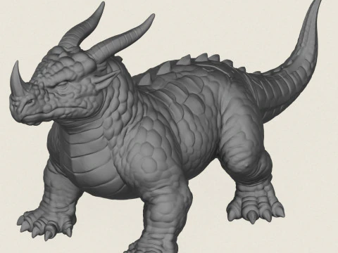 Монстр Дино Ящерица 3D Принт Модель