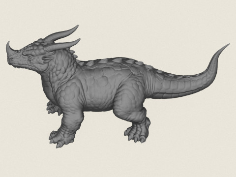 Монстр Дино Ящерица Распечатать Готово 3D Принт Модель