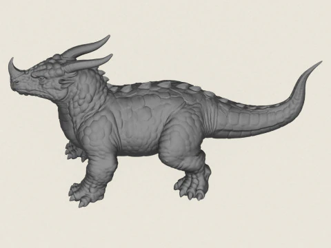 Монстр Дино Ящерица 3D Принт Модель