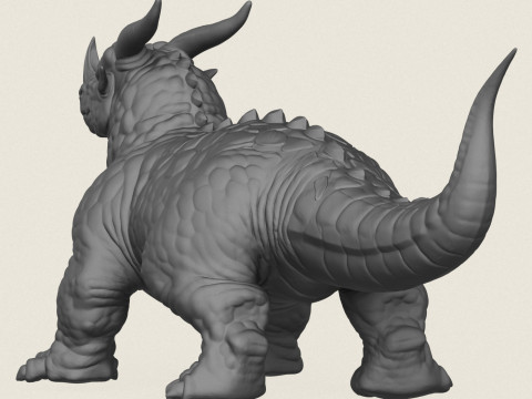 Монстр Дино Ящерица Распечатать Готово 3D Принт Модель