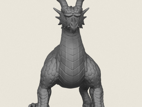 Monster Dino Naga Model Cetak 3D