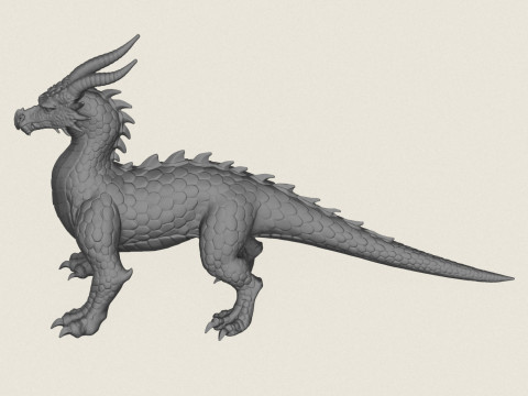 Monster Dino Naga Model Cetak 3D