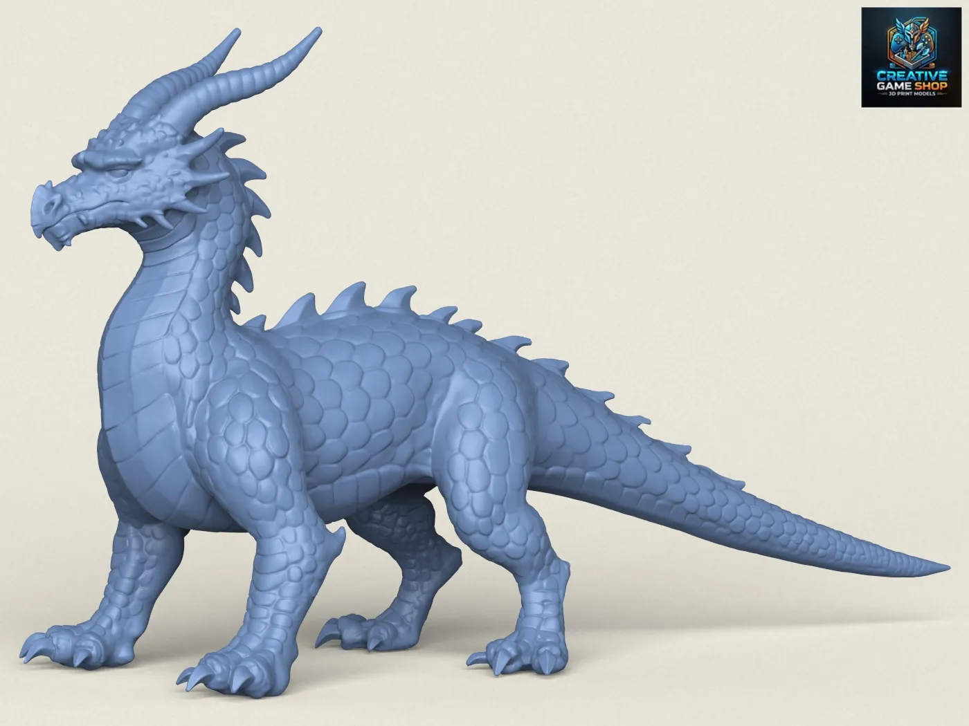 Monster Dino Dragon 3D Print Model .c4d .max .obj .3ds .fbx .stl .blend 