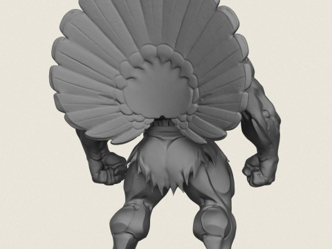 肌肉发达的土耳其人 3D 打印模型