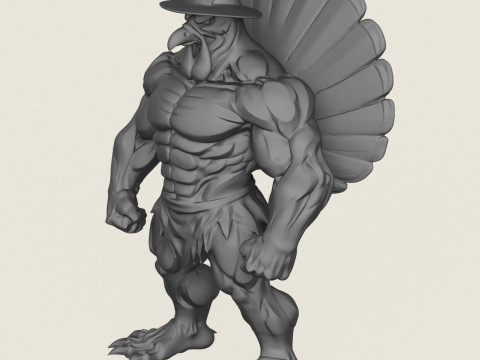 肌肉发达的土耳其人 3D 打印模型