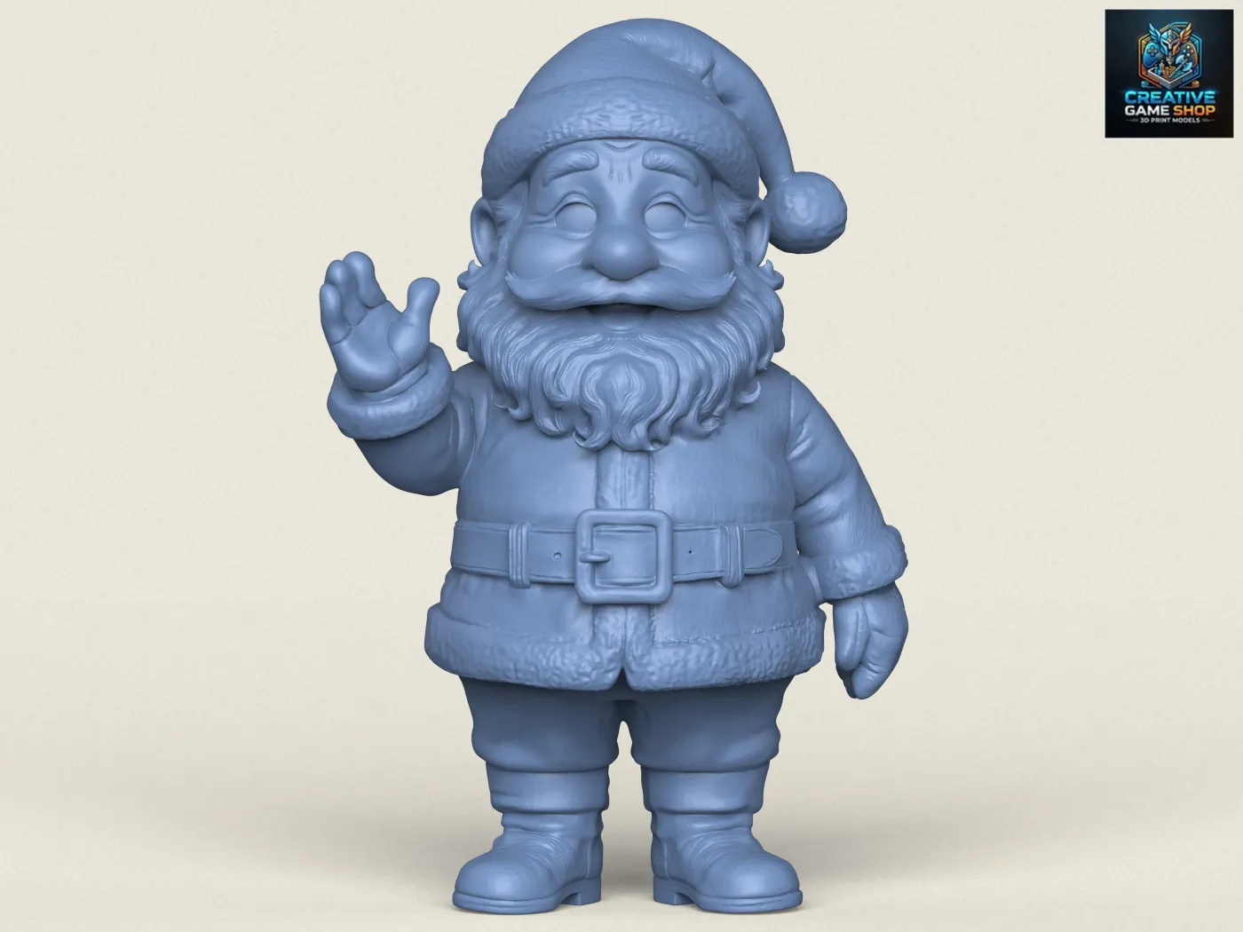 Santa Claus 3D Print Model .c4d .max .obj .3ds .fbx .stl .blend 