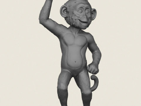 Joyful Monkey 3D Print Model