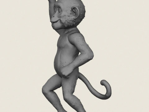 Joyful Monkey 3D Print Model