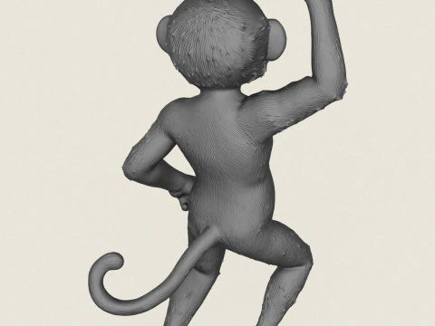 Joyful Monkey 3D Print Model