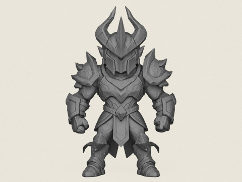 Knight Warrior Character 3D Print Model