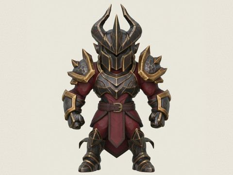 Knight Warrior Character 3D Print Model