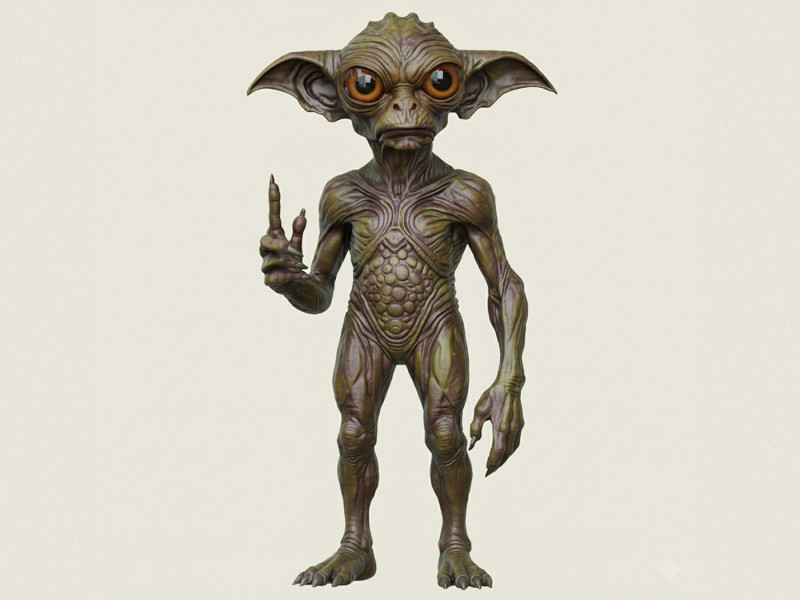 Monster Alien 3D Print Model .c4d .max .obj .3ds .fbx .stl .blend 