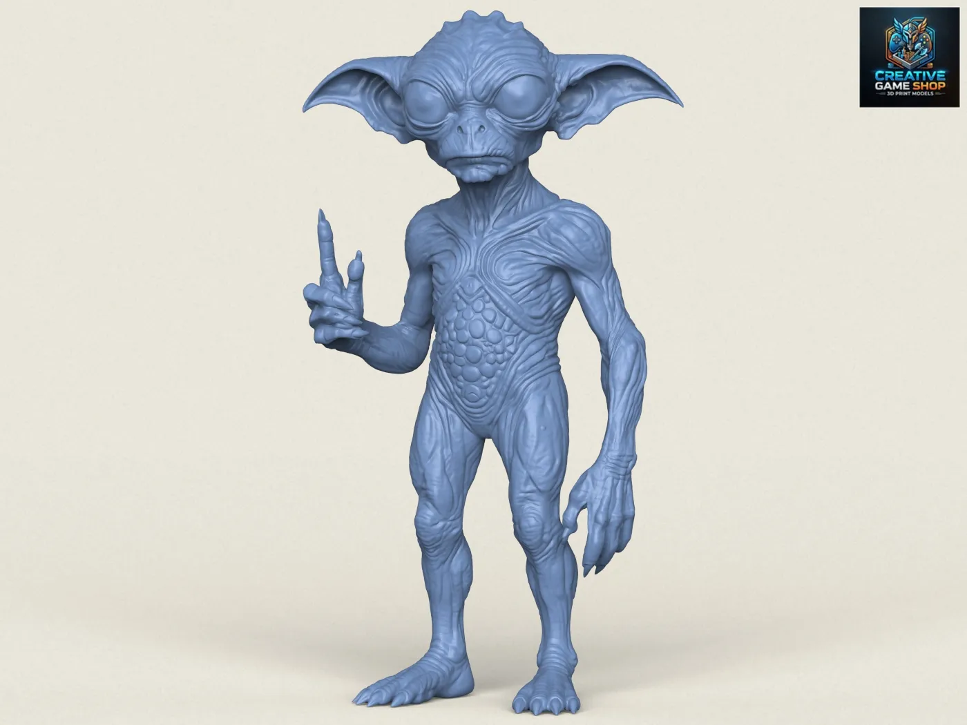 Monster Alien 3D Print Model .c4d .max .obj .3ds .fbx .stl .blend 