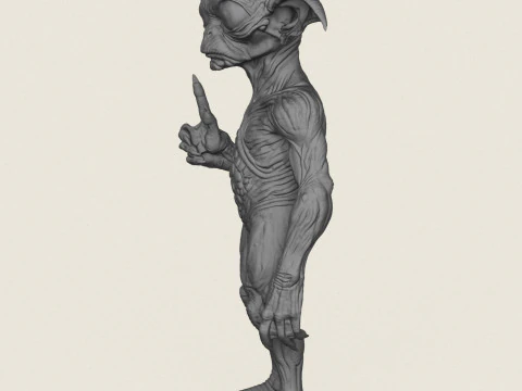 Чужой монстр 3D Принт Модель