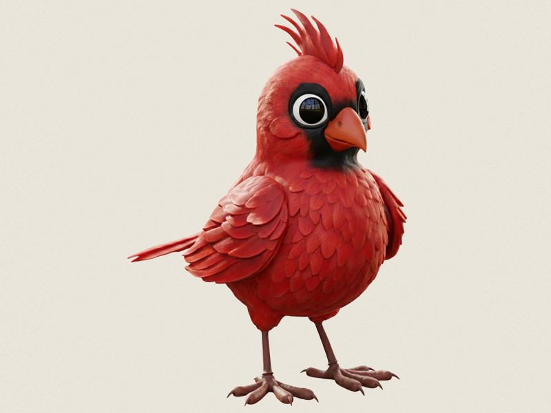 Птица 3D Принт Модель .c4d .max .obj .3ds .fbx .stl .blend 