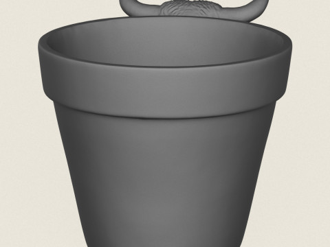 ブルヘッドプランター 3Dプリントモデル