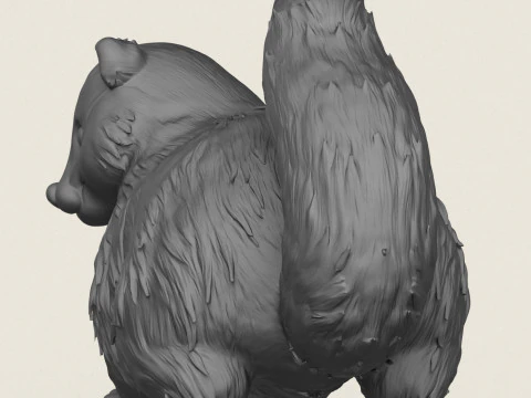 Cartoon Badger Animal 3D Print Model