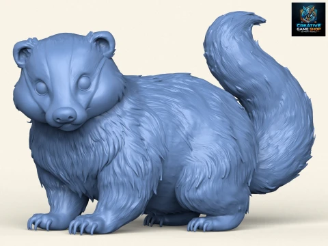 Animale del tasso del fumetto Modello di stampa 3D