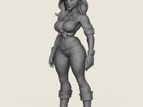 Jong mooi meisje 3D printmodel