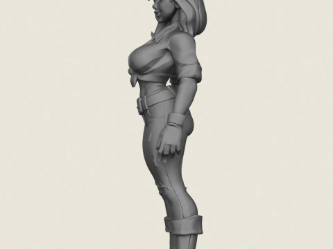 Young Beautiful Girl 3D Print Model