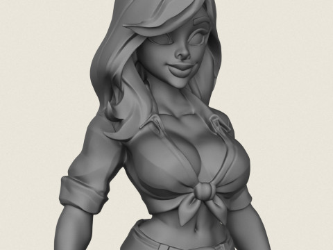 Jong mooi meisje 3D printmodel